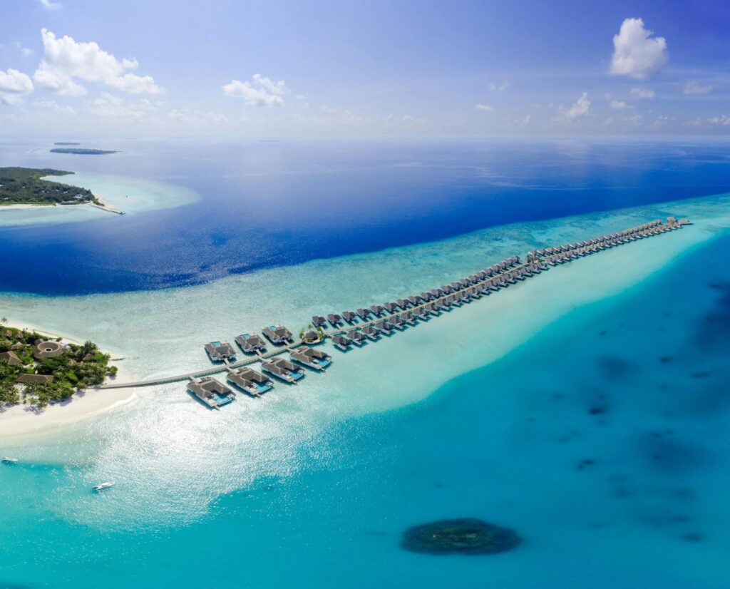 maldives resort air view