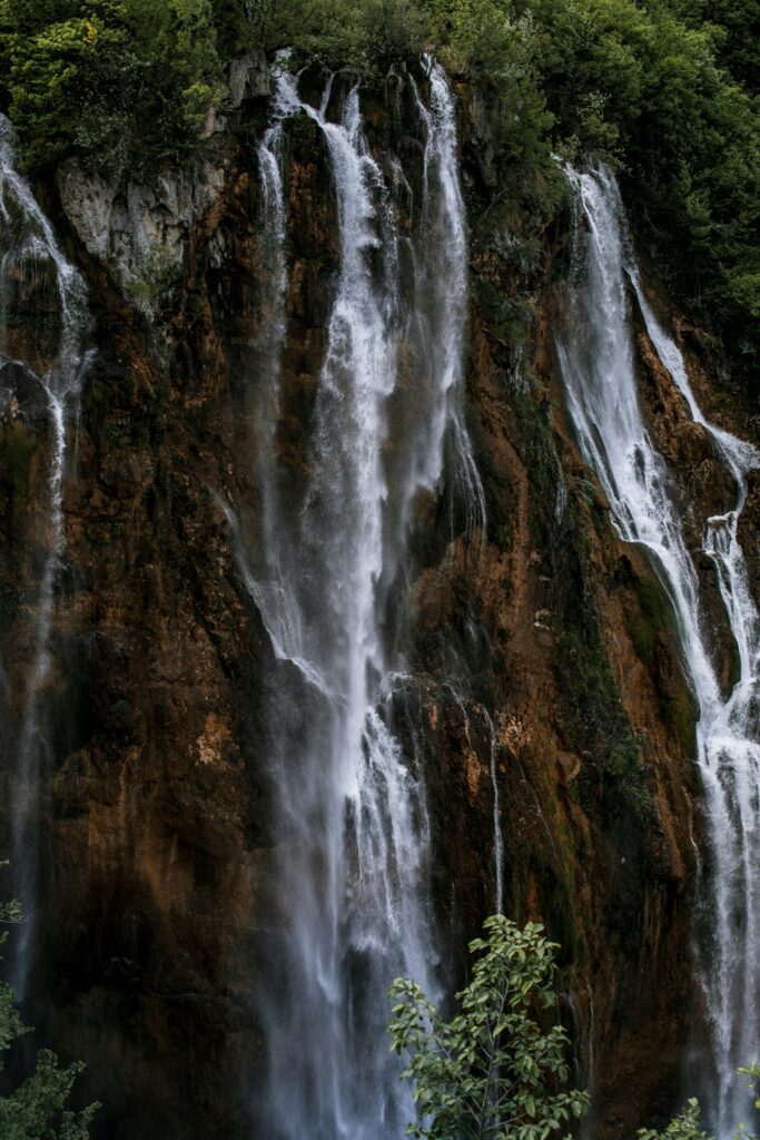 Plitvice lakes waterfall