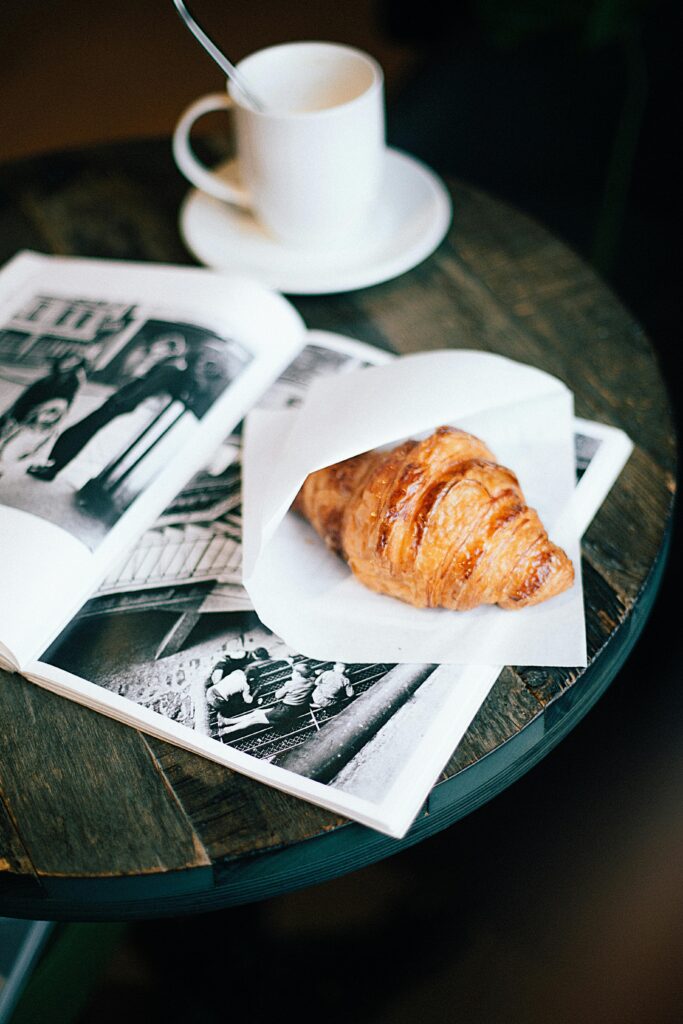 croissant and coffee