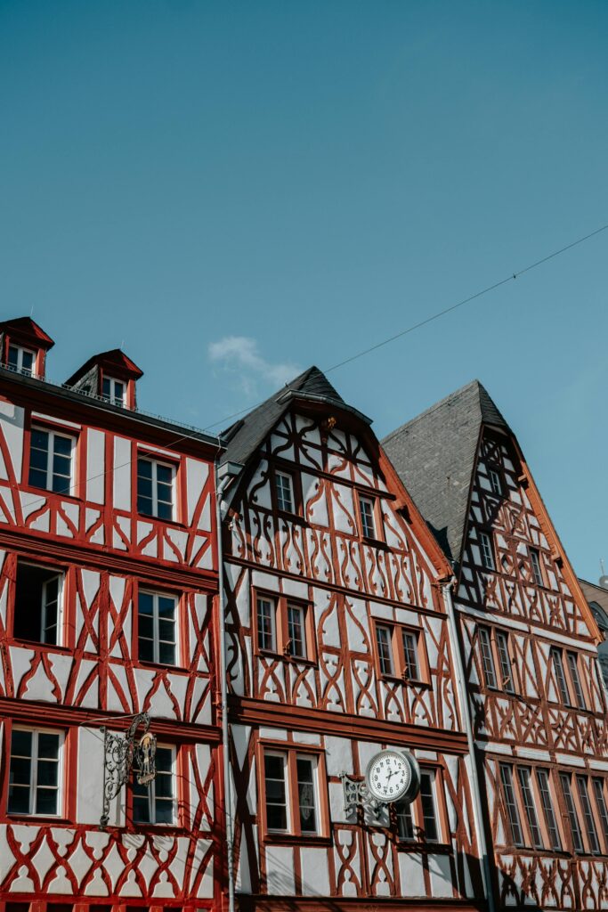 Half-timbered Buildings in Hauptmarkt, Trier 