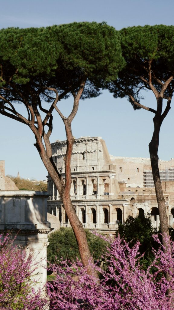 Colosseum in Rome in spring
